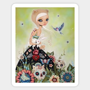 The girl flower 2006 - Mark Ryden Sticker